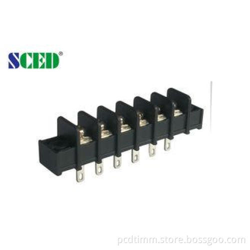 300V 20A Black Barrier Type Power Terminal Blocks 9.525mm P